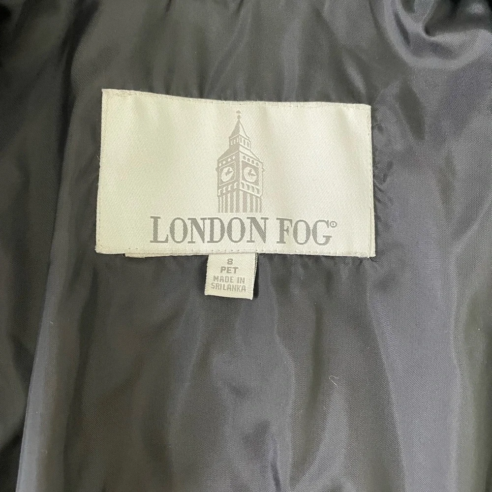Vintage | Classic London Fog Trench Coat with waist belt | Black Washed | 8P - Picture 6 of 11